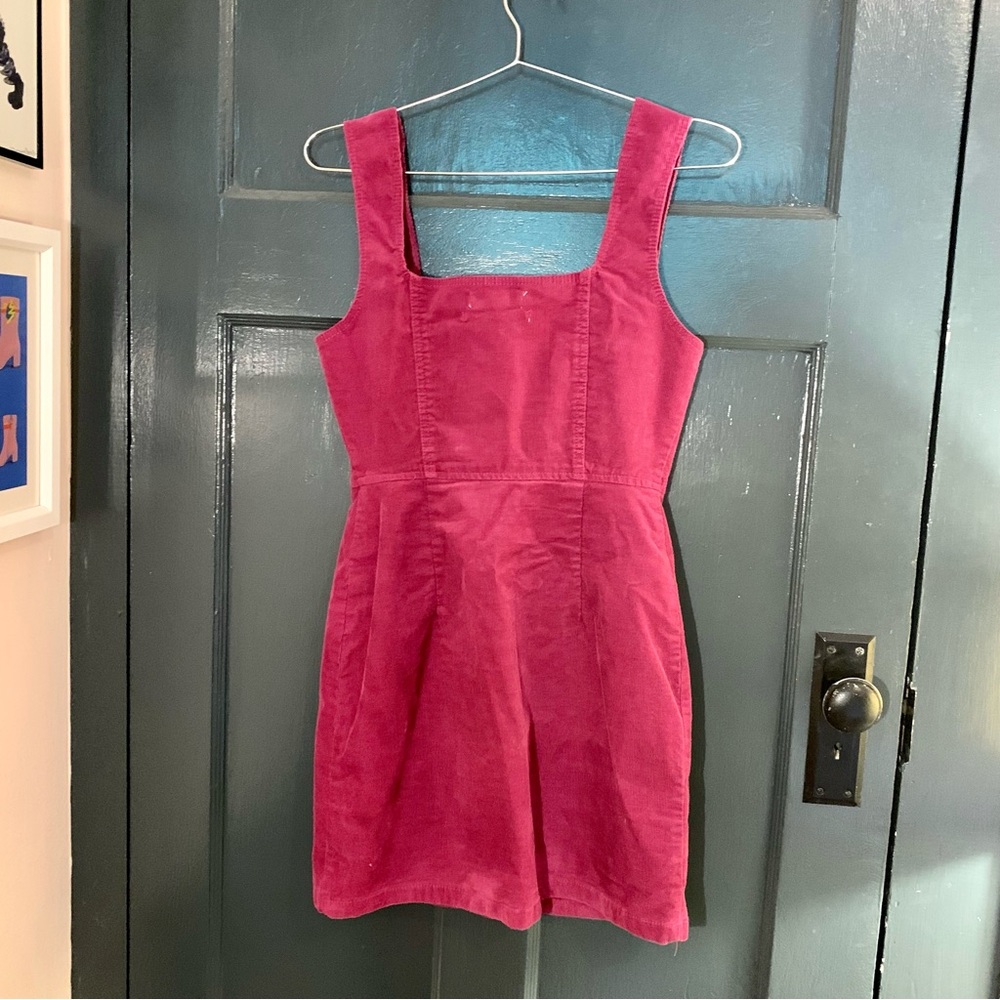 UO pink corduroy mini dress - Picture 4 of 4